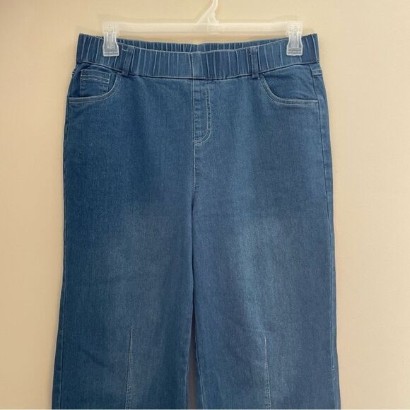 Women’s Blue Elastic Waist Pull-On Jeans Size 32 / Large - Picture 8 of 12